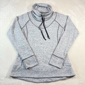Kuhl Womens S Lea Pullover Cowl Neck Sweater Gray Outdoor Athleisure Lightweight